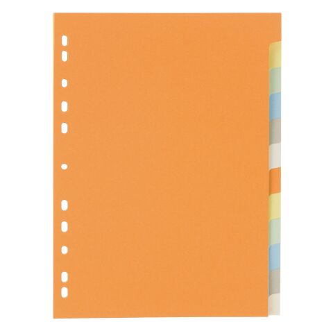 Intercalaires budget neutres carte lustrée 5/10e - 12 divisions