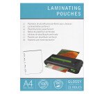 Pochettes de plastification A4 2 x 80 µ brillantes - Perforées pour classeurs - Boîte de 100