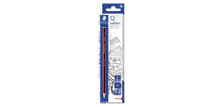 Paper pencils Staedtler Tradition 2H - box of 12