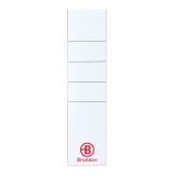 Etiquette non adhésive classeur à levier 30 x 160 mm Bruneau blanche - Paquet de 50