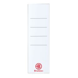 Zakje 50 etiketten voor hefboommappen met rug 7,5 cm, afmetingen 50 x 160 mm