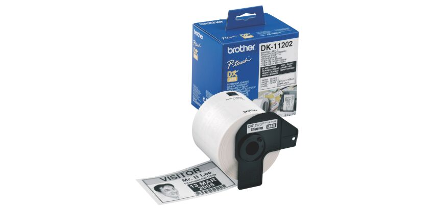Etikettierungs-Papier 62 x 100 mm Brother DK11202 weiß - 300 Rollen