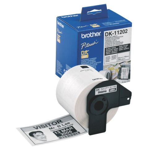 Brother DK-11202 etiqueta precortada de expedición 62 x 100 mm - Rollo de 300