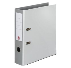 Archivador de palanca forrado en polipropileno Bruneau Folio lomo 5 cm gris