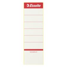 Etiquette autocollante pour classeur à levier dos de 7,5 cm 60 x 190 mm Esselte blanche - Sachet de 10