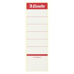 Etiquette autocollante pour classeur à levier dos de 7,5 cm 60 x 190 mm Esselte blanche - Sachet de 10