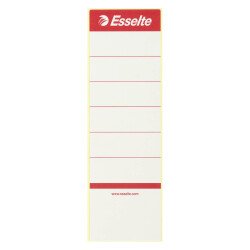 Etiquette autocollante pour classeur à levier dos de 7,5 cm 60 x 190 mm Esselte blanche - Sachet de 10