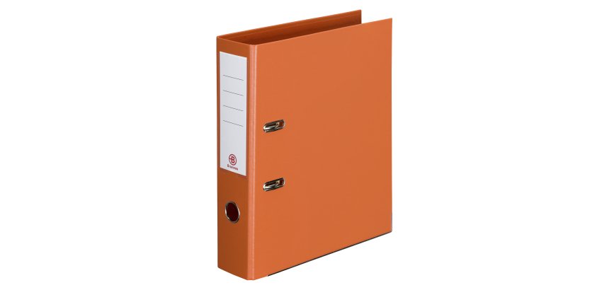 Archivador de palanca forrado en polipropileno Bruneau Folio lomo 5 cm naranja