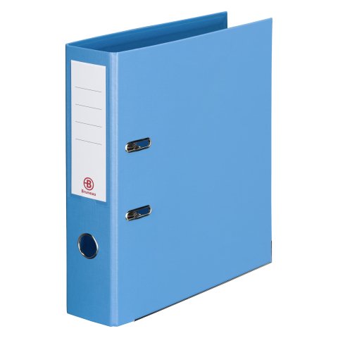 Archivador de palanca forrado en polipropileno Bruneau A4 lomo 5 cm azul claro