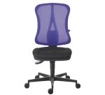 Chaise de bureau ANDRIO tissu et maille - avec ou sans accoudoirs et soutien lombaire - Mécanisme Synchrone - Pieds noir