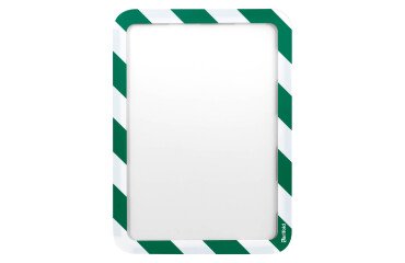 Marco de señalización de seguridad A4 magnético Tarifold – Pack de 2 verde/blanco