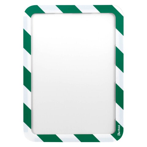 Marco de señalización de seguridad A4 magnético Tarifold – Pack de 2 verde/blanco