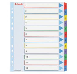 Separadores reescribibles A4 Maxi 12 divisiones Esselte