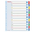 Intercalaire numérique réinscriptible A4+ Esselte 12 onglets multicolores - 1 jeu