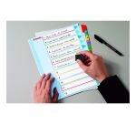 Intercalaire numérique réinscriptible A4+ Esselte 12 onglets multicolores - 1 jeu