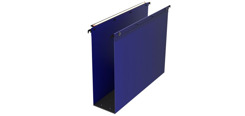 Dossier suspendu plastique bouton pression L'Oblique AZ fond 8 cm pour tiroir