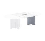 Extension blanche pour table modulable avec Top Access intégré pieds croix Essens