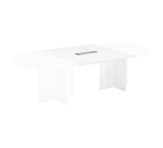 Extension blanche pour table modulable avec Top Access intégré pieds croix Essens