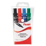 Sleeve of 4 permanent markers Pentel N50 cone point 4,3 mm assorted colours