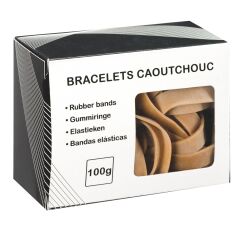 Gomas elásticas de caucho 120 m x 10 mm. Caja de 100 g