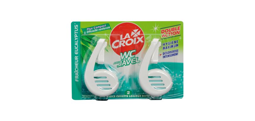 Boîte 2 blocs WC La Croix parfum eucalyptus