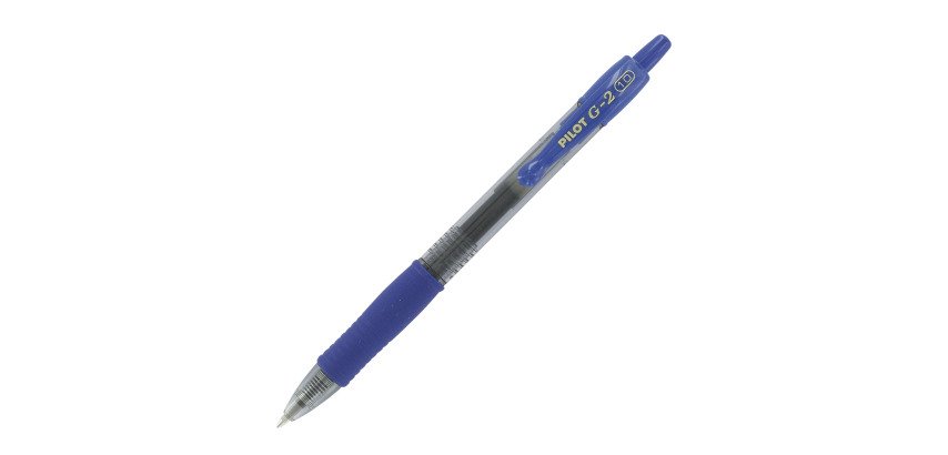 Retractable Pilot G2 roller pens with 1 mm tip - broad writing