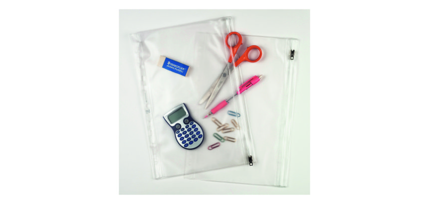 Pochettes transparentes perforées fourre-tout Oxford A4 - PVC 20/100e - Sachet de 10
