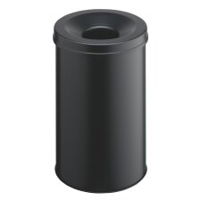 Fireproof metal bin 30L - black