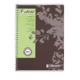 Notebook spiral binding Clairefontaine Forever recycled A4 21 x 29,7 cm checked 100 pages