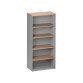 High Bookcase Quarta Plus W 80 cm 