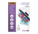 Boîte 100 pochettes de plastification A4 2 x 80 µ brillantes Fellowes