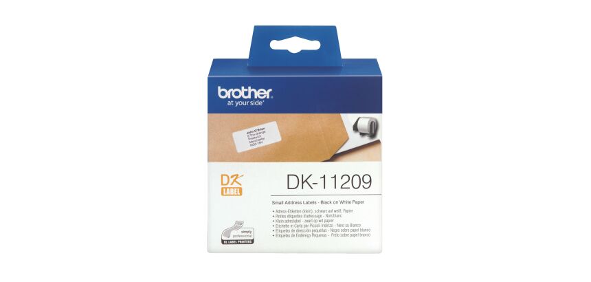 Etiquette adresse papier 29 x 62 mm Brother DK11209 blanche - Rouleau de 400