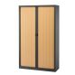 Armoire haute à rideaux monoblocs Généric 198 x 120 corps anthracite