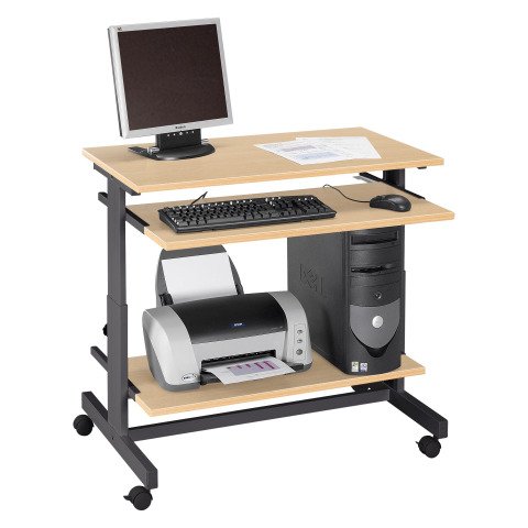 Mesa informatica Confort regulable en altura Haya