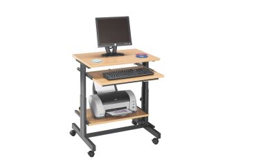 Mesa informática compacta regulable en altura