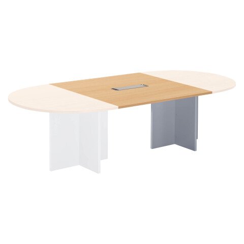 Tablero de extensión de reunión Excellens Haya, patas aluminio