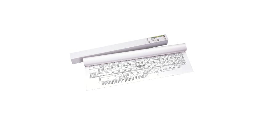 Papel reprografía para plotter 610 mm x 50 m 80 g