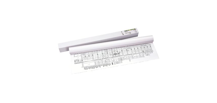 Papel reprografía para plotter 914 mm x 50 m 80 g