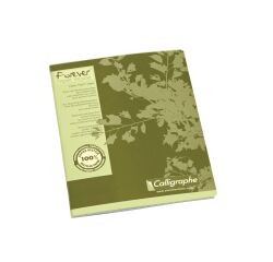 Cahier recyclé piqué Clairefontaine Forever 17 x 22 cm petits carreaux 96 pages