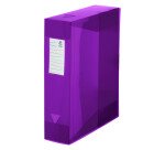 Boîte de classement plastique Viquel translucide dos 8 cm - couleurs assorties