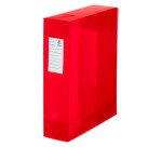 Boîte de classement plastique Viquel translucide dos 8 cm - couleurs assorties