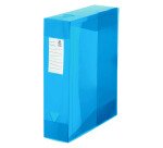 Boîte de classement plastique Viquel translucide dos 8 cm - couleurs assorties