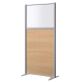 Wooden semi-glazed antibacterial partition wall B-Zen without base