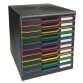 Classifying module Exacompta Modulo 10 drawers colored 