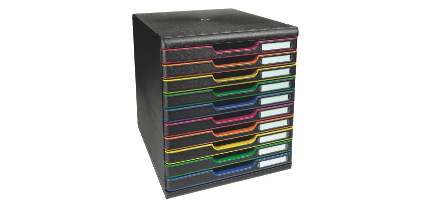 Module de classement Exacompta Modulo 10 tiroirs couleur