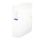 Boîte de classement plastique Viquel translucide dos 8 cm - incolore