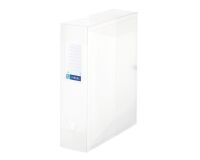 Plastic storage box, back 8 cm - translucent colourless