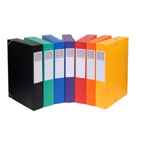 Chemise box carte Cartobox Exacompta 24 x 32 cm dos 6 cm couleurs assorties