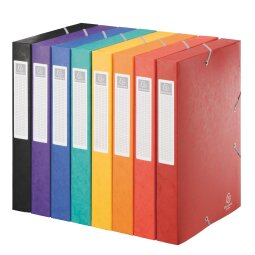 Chemise box carte Cartobox Exacompta 24 x 32 cm dos 4 cm couleurs assorties