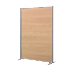 Scheidingswand B-Zen - Antibacterieel hout - L 122 x H 160 cm - Vaste voet